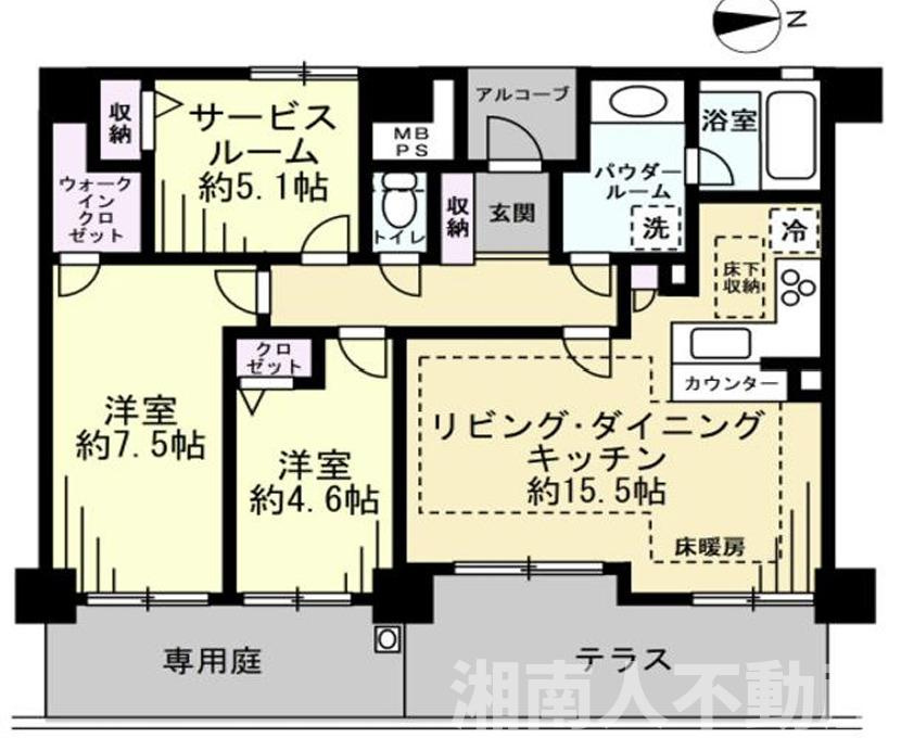 アーバンビュー湘南辻堂サウスヴィラの間取り