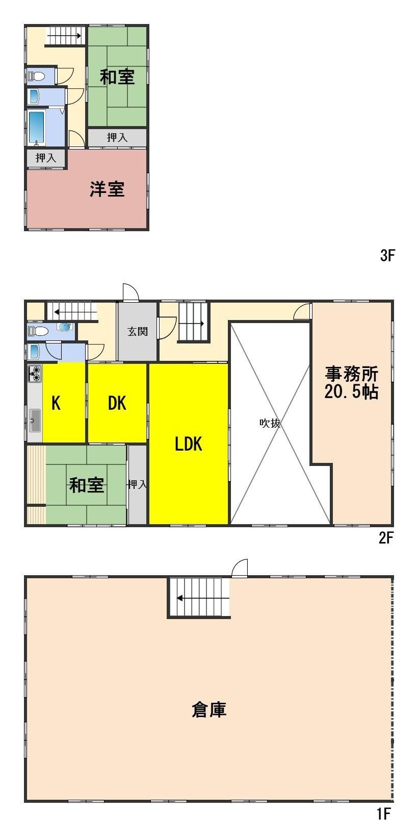６３９４０　岐阜市一日市場3丁目倉庫事務所