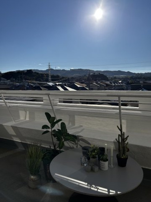 【バルコニー】 | しみずサンパレスマンション | 日本平が見えるバルコニー　解放感があります