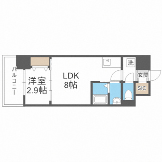 【間取り】 | プライムアーバン南森町