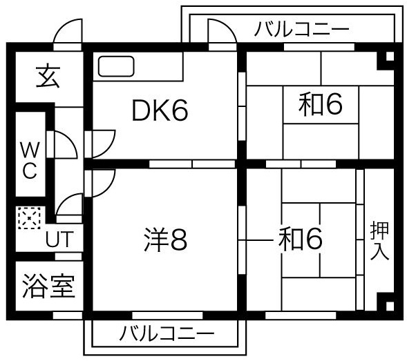 レジデンスみなみＢ棟の間取り