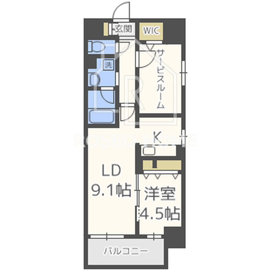 ルボワ天満橋の間取り