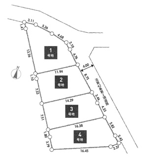 【区画図】 | 海老名市上今泉一丁目 条件なし 区画3 | 区画3　土地面積：34.8坪　都市ガス