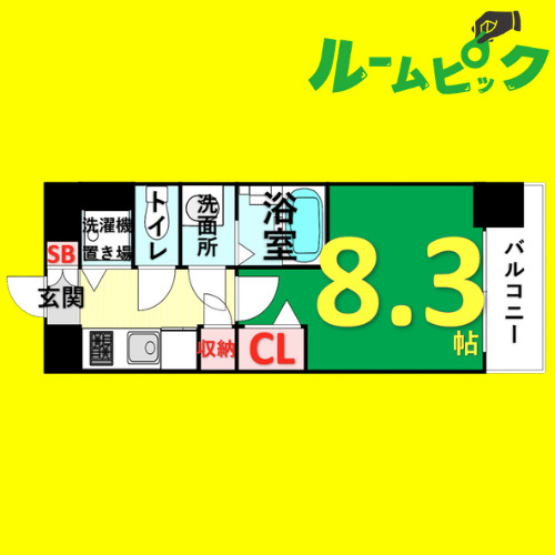 プレサンス錦ラウム　名古屋市賃貸　仲介手数料無料の間取り
