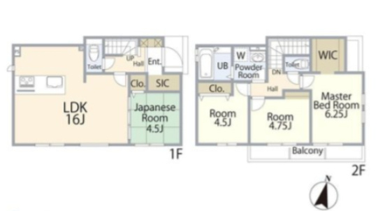 【GRAFARE】芝久保町19期　全17区画の間取り|〇本物件【９号棟】の間取・平面図です〇　敷地面積:110.09㎡　建物面積:87.98㎡
　別の号棟の間取図もございますので、お問合せ下さい