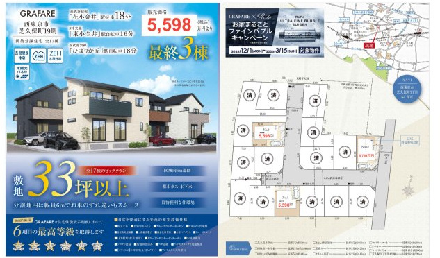 【GRAFARE】芝久保町19期　全17区画のその他|□売主作成による販売用の図面(マイソク)です。この図面には売主の工夫(お客様へ本物件のメリットをうまく伝えられる様)が良く表れています。□