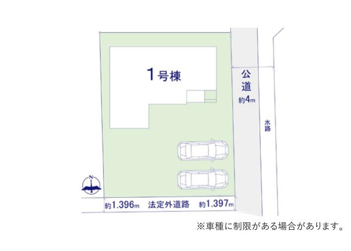 常陸太田市馬場町2期　新築戸建の区画図