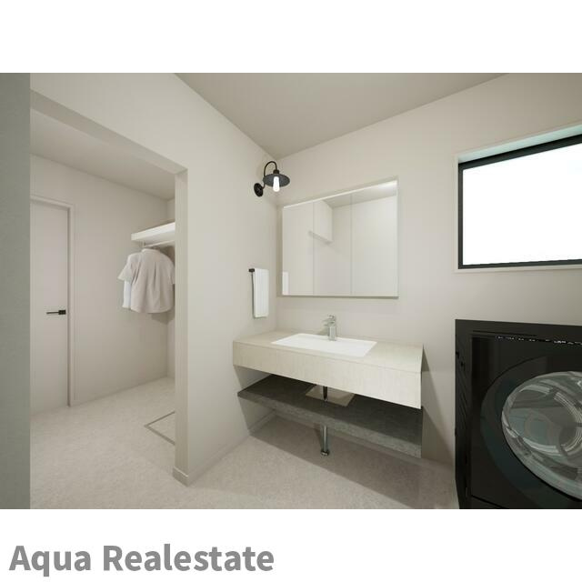 高松市仏生山町甲の新築一戸建の独立洗面台|朝の身支度には欠かせない独立洗面化粧台