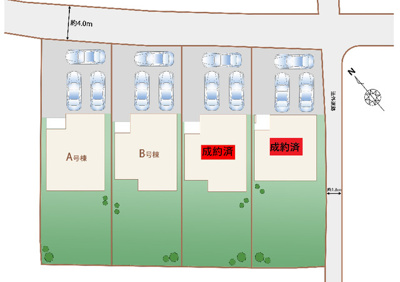 【区画図】 | 富士市厚原 2期 新築一戸建て B号棟 | B号棟の区画図です