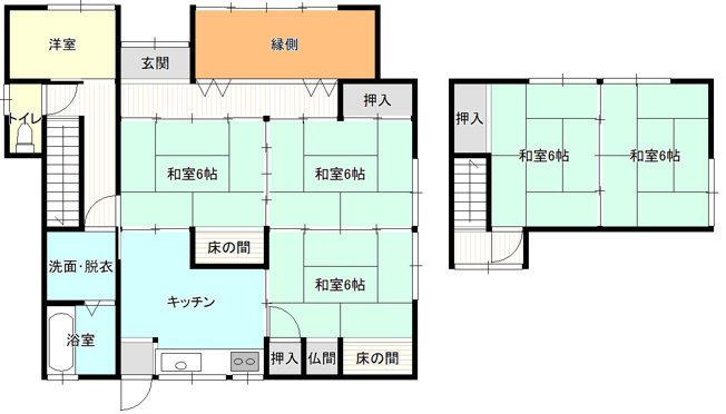 【間取り】 | 上山市楢下　中古戸建