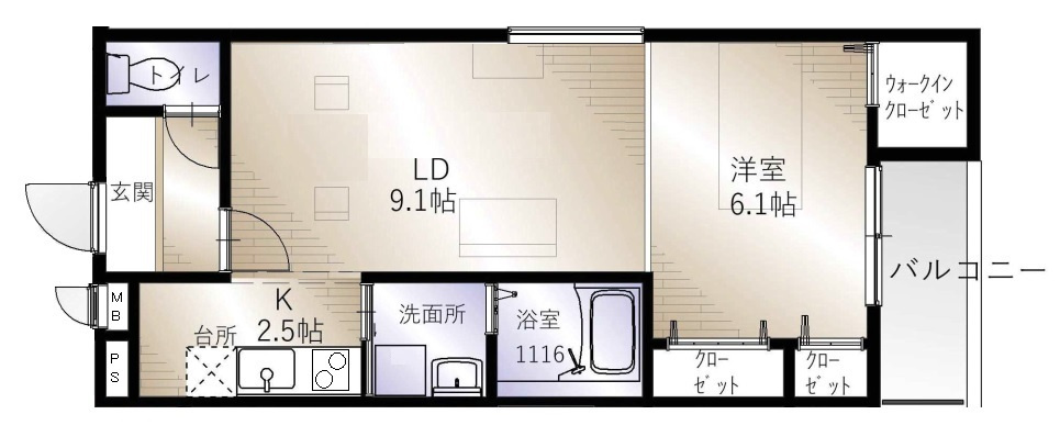 グランハイツ西喜の間取り