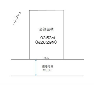 【土地図】 | 加古川市加古川町河原　　土地 | 敷地約28.2坪です。