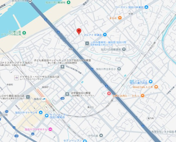加古川市加古川町河原　　土地の地図