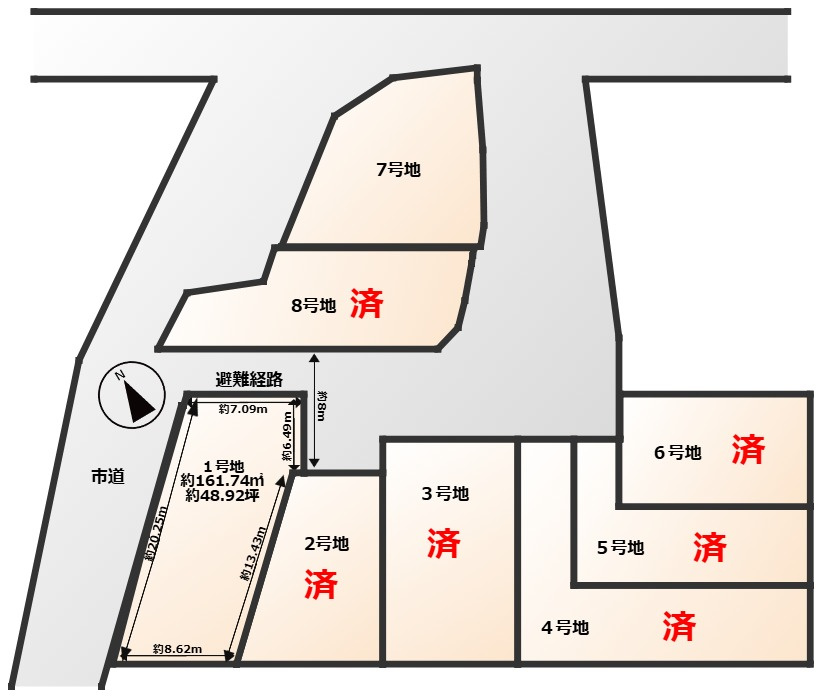 COLORSグリーンヒル栗東市上鈎　の区画図
