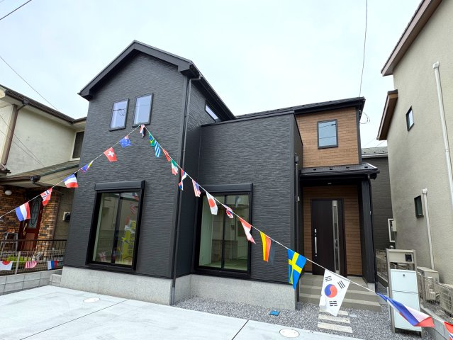 柏市永楽台１丁目新築戸建【柏第八小学校：3分】の外観|完成済み内覧可能です！！