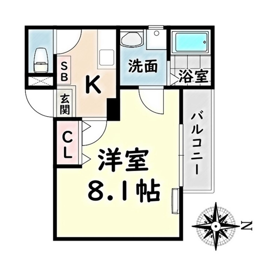 【間取り】 | クレフラスト大同 B棟【名古屋市賃貸・駅徒歩5分以内】