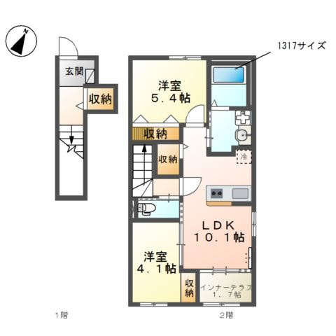 コーポ椛（モミジ）の間取り