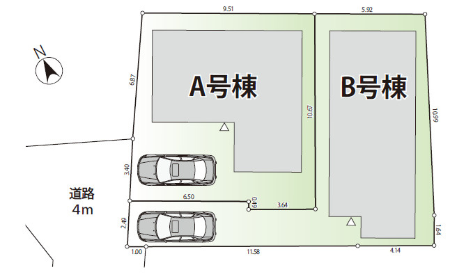 練馬区東大泉6丁目　ゆとりの敷地×ゆとりの建物　限定2棟の区画図