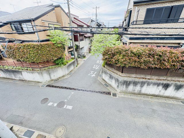 柏市豊上町新築戸建【旭小学校：3分】の展望|バルコニーより道路側眺望