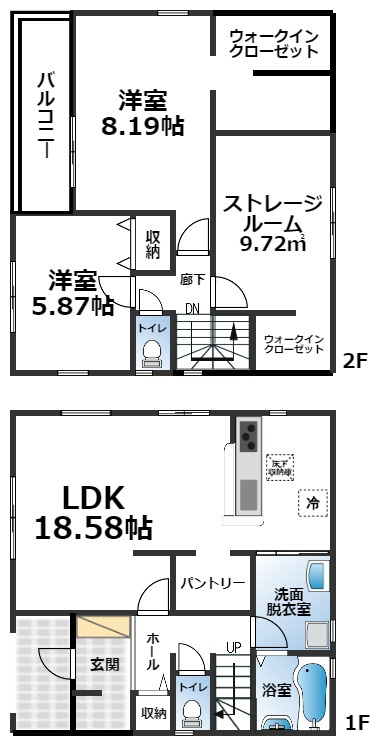鷹峯南鷹峯町 新築戸建(3号地)の間取り