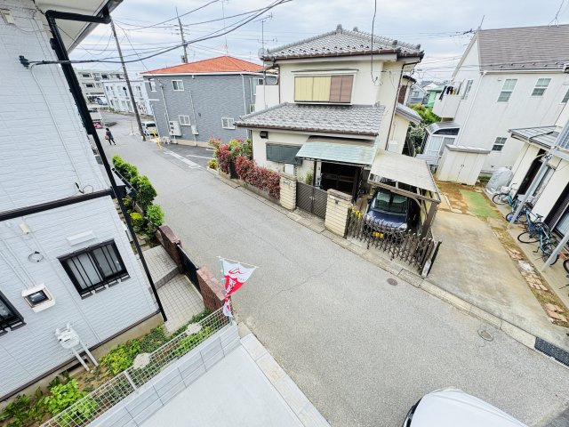 柏市篠籠田新築戸建（第４篠籠田）の展望|5.2帖洋室前バルコニーより道路側眺望