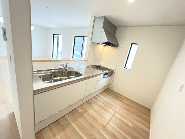 【キッチン】 | 糟屋郡篠栗町田中1丁目第1　1号棟（全4棟）【仲介手数料無料・0円】 | 現地写真。