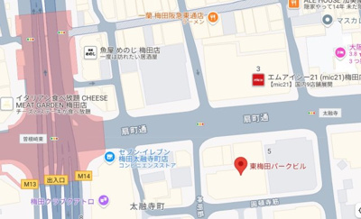 【地図】 | 東梅田パークビル