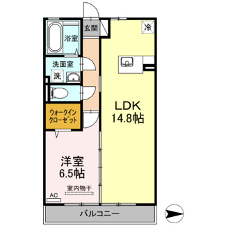 【間取り】 | ウィルモア夷山B