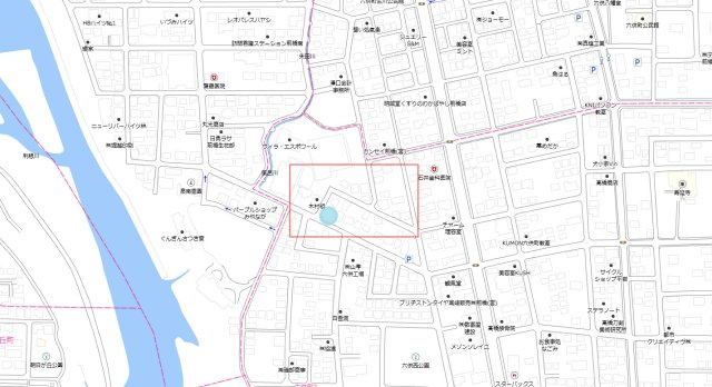 【土地】前橋市六供町2丁目（全2区画）2号地　約55坪売地の地図