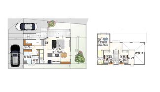 【参考プラン】 | 宇治市琵琶台1丁目　売土地　建築条件無し | 自由設計になりますので設計士と直接お話していただきオンリーワンのおうちづくりが可能です！需要の多いランドリールームも実現可能です。一緒に楽しくお家づくりをしていきましょう！