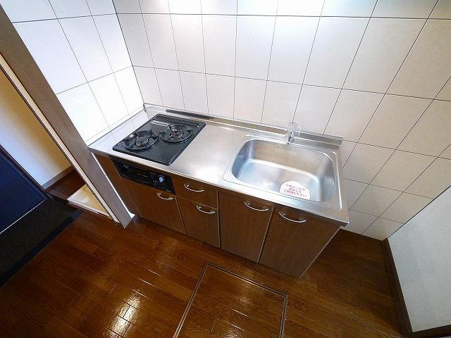 FINE　145Mのキッチン|ガスコンロ二口付きなので便利です