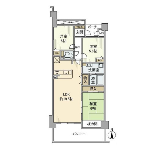 【間取り】 | ガーデンシティ・コープ金剛東壱棟