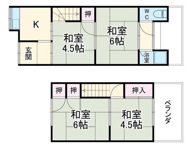 【間取り】 | 福万寺南貸家