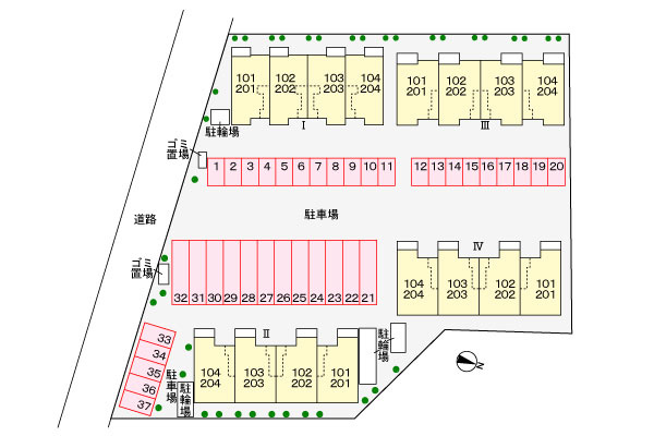 ガーデンハウス茂原Ⅳの区画図
