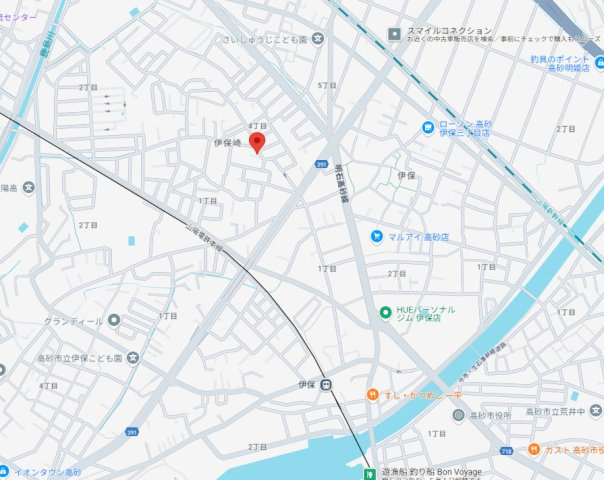 高砂市伊保崎1丁目　土地の地図