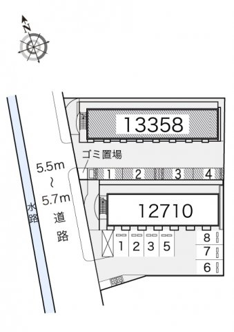 レオパレス夢２番館の駐車場