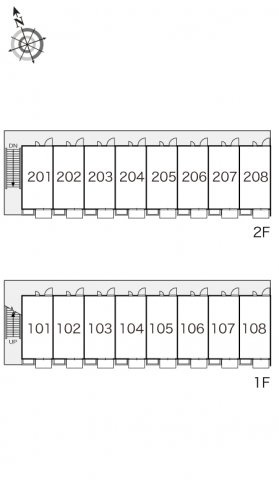 レオパレス夢２番館の区画図