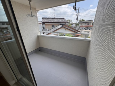 【バルコニー】 | リーブルガーデン．S　鴻巣新井　 | ２号棟現地バルコニー（2025年08月03日）撮影