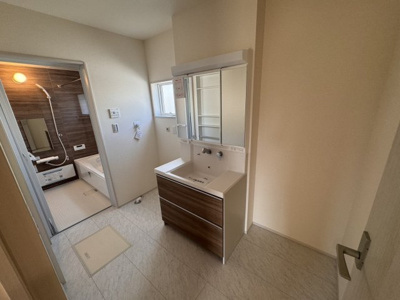 【洗面所】 | リーブルガーデン．S　鴻巣新井　 | ２号棟現地洗面所（2025年08月03日）撮影