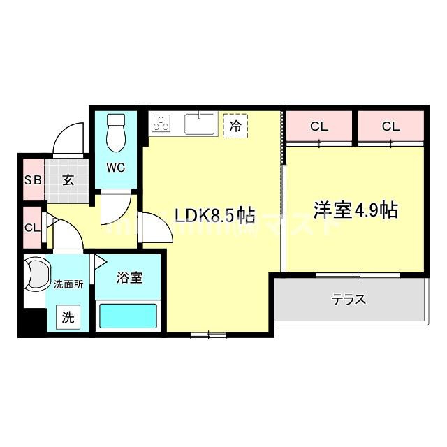 ラムココ真田山の間取り