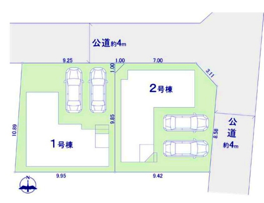 三鷹市大沢５丁目 京王線 西調布駅 新築戸建ての区画図