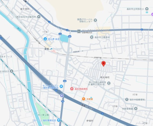 高砂市時光寺町　土地の地図