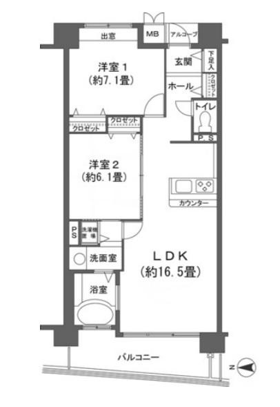 パシフィックビスタ2の間取り