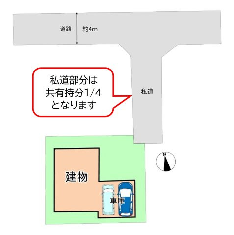 天童市北久野本3丁目6-19の区画図