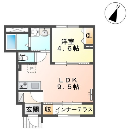 合志市須屋のアパートの間取り