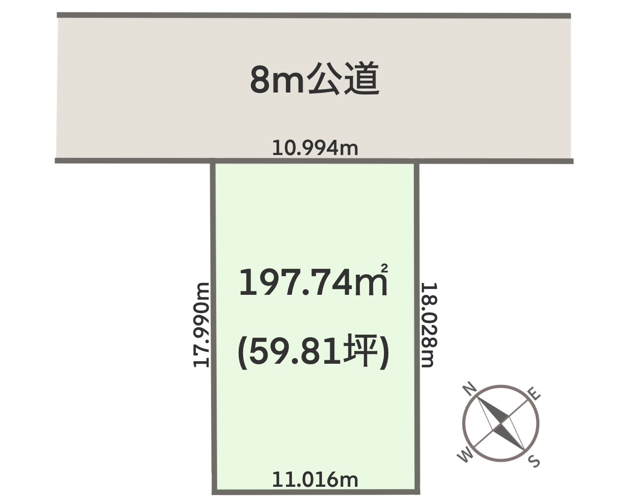 新川町4丁目住宅用地の土地図