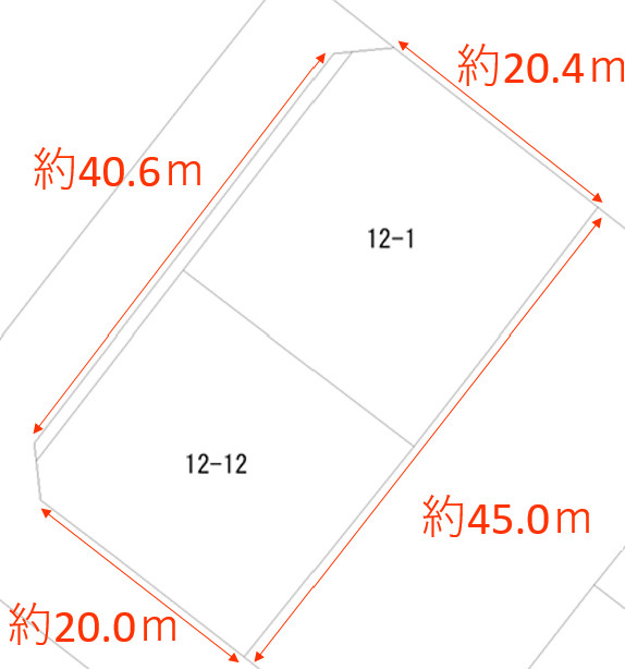 中央1丁目　貸土地の区画図