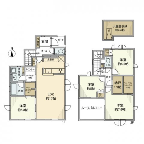 平尾戸建の間取り