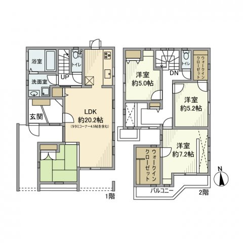 新川戸建の間取り