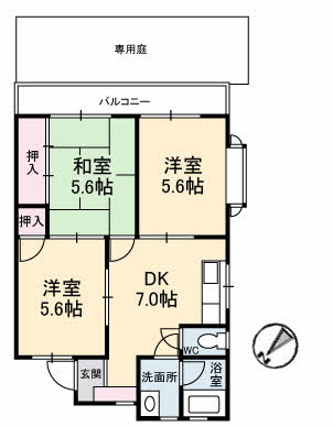 コーポ檜垣の間取り
